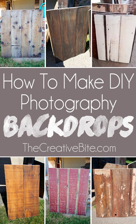 How to Make DIY Wooden Photography Backdrops Diy Photography Backdrops, Wood Backdrop Photography, Diy Fotokabine, Diy Photo Props, Diy Backdrops, Diy Photography Props, Photography Backdrops Diy, Photo Props Diy, Food Photography Background