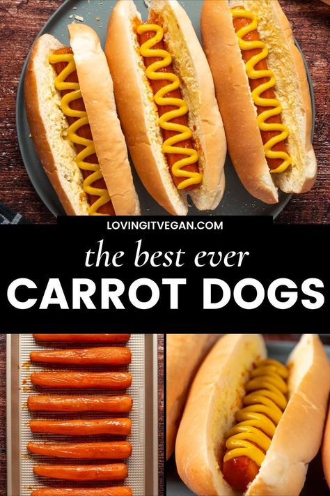 Veggie Dog Recipe, Veggie Hot Dog Recipes, Tabitha Brown Carrot Dog, Carrot Hotdogs Recipe, Vegan Hotdogs Recipe, Carrot Dogs Recipe, Carrot Hot Dogs Vegan, Healthy Hot Dogs, Carrot Hot Dog Recipes