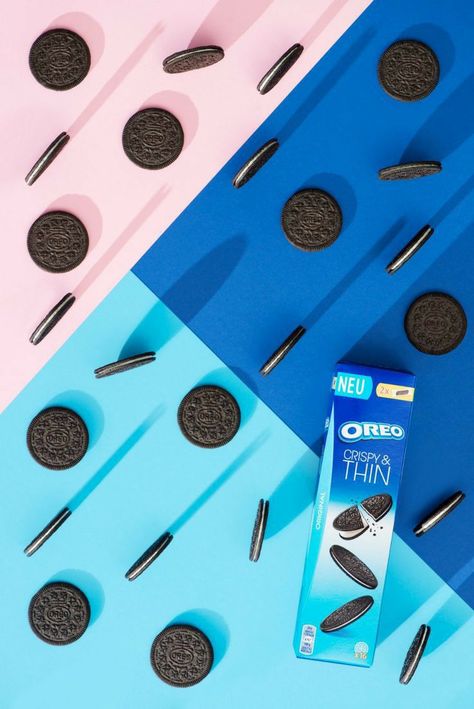 Oreo Photography Ideas, Oreo Photography, Oreo Design, Food Photography Ideas, Candy Photography, Commercial Photography Product, Photography Set Up, Creative Photography Projects, Food Art Photography