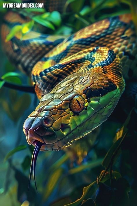 Surreal Dream, Being Chased, Colorful Snakes, Pretty Snakes, Snake Wallpaper, Snake Drawing, Snake Tattoo Design, Cobra Snake, Dangerous Animals