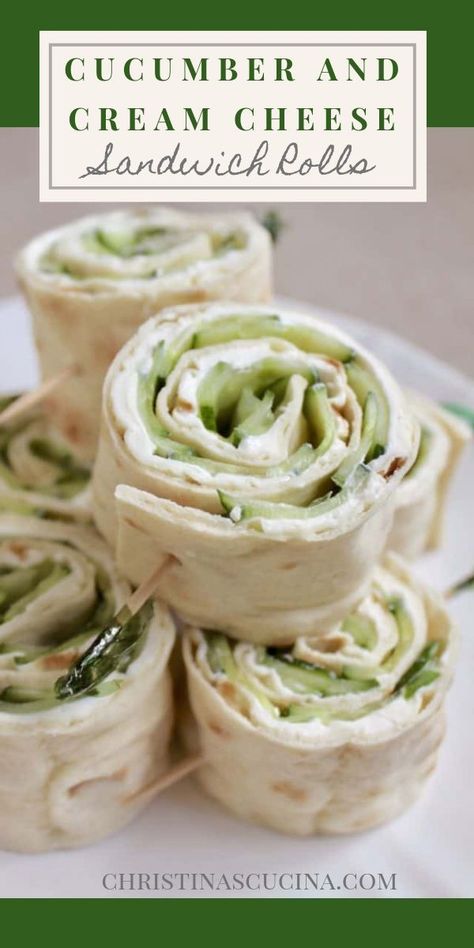 Quick and easy Cucumber and Cream Cheese Sandwich Rolls, perfect for lunch boxes and picnics! #pinwheels #sandwiches #easyfood Pinwheels Sandwiches, Cucumber And Cream Cheese, Cream Cheese Sandwich, Lavash Bread, Sandwich Rolls, Pinwheel Sandwiches, Cream Cheese Sandwiches, Food Advice, Cook Smarts