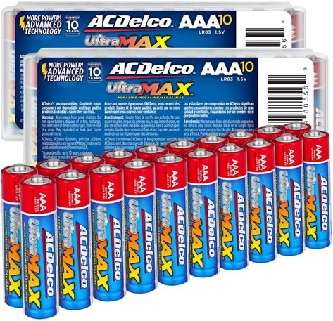 Amazon has 20-Ct ACDelco UltraMAX AAA Alkaline Batteries on sale for $5.99 when you checkout via Subscribe & Save. Shipping is free with Prime or on orders $25+. Thanks to communit ... Car Batteries, Research Writing, Mouse Computer, Game Controllers, Aaa Batteries, More More, Remote Controls, Electronic Toys, Digital Cameras