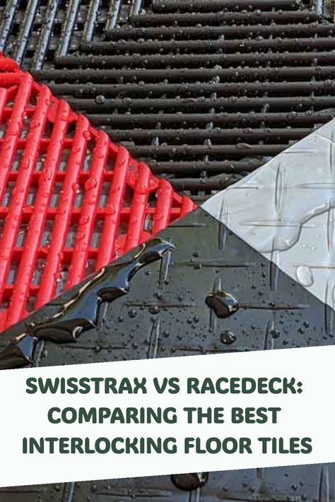 Are you considering interlocking floor tiles for your garage but can't decide between Swisstrax and RaceDeck? Discover the key differences between these top brands to help you make an informed choice. Learn why investing in quality tiles from reputable manufacturers is crucial compared to generic sellers on online marketplaces like Amazon. Make a wise decision that not only enhances your garage's aesthetic appeal but also ensures durability and performance for years to come. Swiss Trax Garage Flooring, Racedeck Garage Flooring, Swisstrax Flooring, Garage Theme, Garage Tiles, Garage Flooring Options, Garage Workshop Plans, Interlocking Floor Tiles, Garage Tile