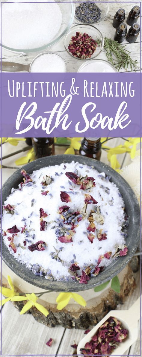 Diy Bath Soak Recipes, Diy Bath Salts With Essential Oils, Bath Salts Diy Recipes, Bad Diy, Diy Bath Soak, Bath Soak Recipe, Bath Salts Recipe, Bath Salts Diy, Diy Coconut Oil