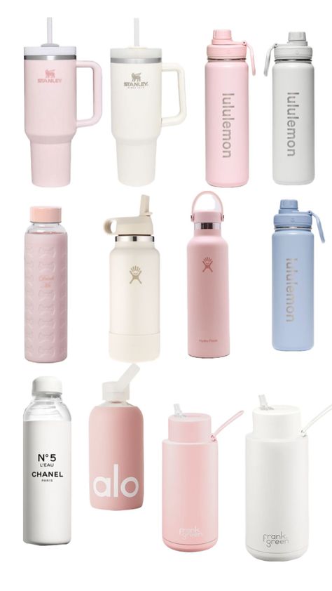 Chanel Inspired Room, Danish Pastel Aesthetic, School Water Bottles, Trendy Water Bottles, Sephora Skin Care, Cute Water Bottles, Blog Pictures, Perfect Skin Care Routine, Chanel Inspired