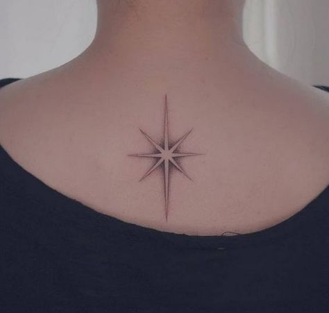 Witch Star Tattoo, Star Light Tattoo, 7 Point Star Tattoo, Stipple Star Tattoo, Stippling Star Tattoo, Shaded Star Tattoo, North Star Chest Tattoo, Six Pointed Star Tattoo, Ethereal Star Tattoo