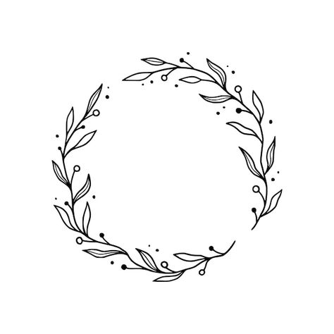 Round Tattoo, Wreath Tattoo, Art Wreath, Elegant Wreath, Zelda Tattoo, Round Border, Circle Borders, Circle Tattoo, Circle Tattoos