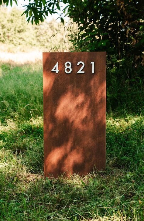 Address Sign Yard Address Sign Rusted Custom Address Sign Driveway Address Sign grande - Etsy Driveway Address Sign, Country Driveway, Yard Address Sign, Driveway Sign, Soil Type, Address Signs, 12 Gauge, Address Sign, Types Of Soil