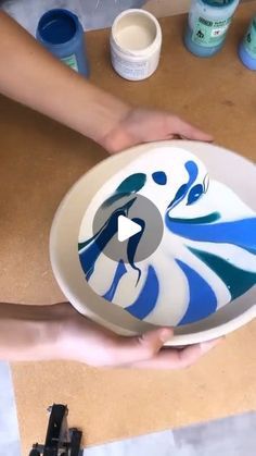 Glazing Plates Ideas, Bubble Glazing, Blue Pottery Designs, Clay Printing, Ceramic Plates Designs, Wheel Pottery, Ceramica Ideas, Pottery Decoration, Large Bowls