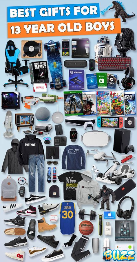 99+ Gift Ideas for 13 Year Old Boys in 2022 - ToyBuzz 12 Year Boy Christmas Ideas, 13 Gifts For 13th Birthday Boy, Birthday Ideas For 13th Birthday Boy, 15 Year Boy Birthday Ideas, Gifts For 14th Birthday Boy, 13th Birthday Boy Ideas, 12 Year Birthday Party Ideas Boy, Boys 12th Birthday Ideas, 13 Boy Birthday Ideas