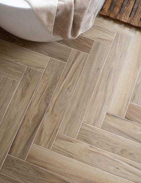 Wood Effect Floor Tiles, Wood Effect Porcelain Tiles, Wooden Floor Tiles, Vinyl Flooring Bathroom, Herringbone Wood, Wood Tile Floors, Wooden Tile, Border Tiles, Wood Effect Tiles