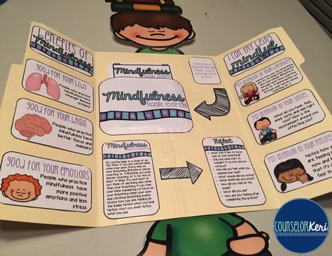 School counseling resources to spark student growth Counselor Keri, Presentation Ideas For School, Lap Books, Mind Map Design, Lap Book, Benefits Of Mindfulness, Creative School Project Ideas, Individual Counseling, Group Counseling