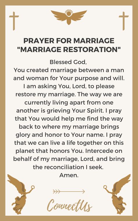 11 Strongest Prayers for Marriage Restoration after Separation – ConnectUS Prayer For Sick Dog, Prayer For Caregivers, Strong Prayers, Prayer For Marriage Restoration, Couples Prayer, Prayer For The Sick, Prayer For Wisdom, Marriage Restoration, Powerful Prayers