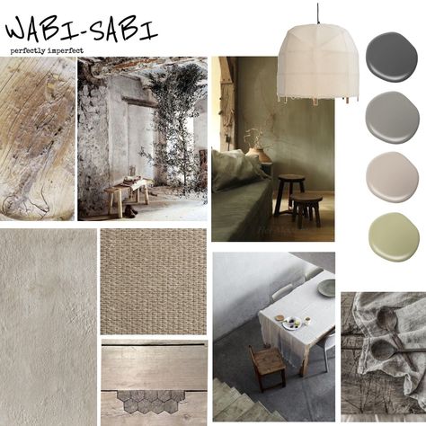 View this Interior Design Mood Board and more designs by rm_peters on Style Sourcebook Laundry Room Wabi Sabi, Bali Mood Board Interior, Wabi Sabi Inspiration Board, Wabi Sabi Scandinavian Design, Wabi Sabi Moodboard Interior, Wabi Sabi Mood Board Interior Design, Wabi Sabi Color Palette 2023, Mood Board Wabi Sabi, Wabi Sabi Palette