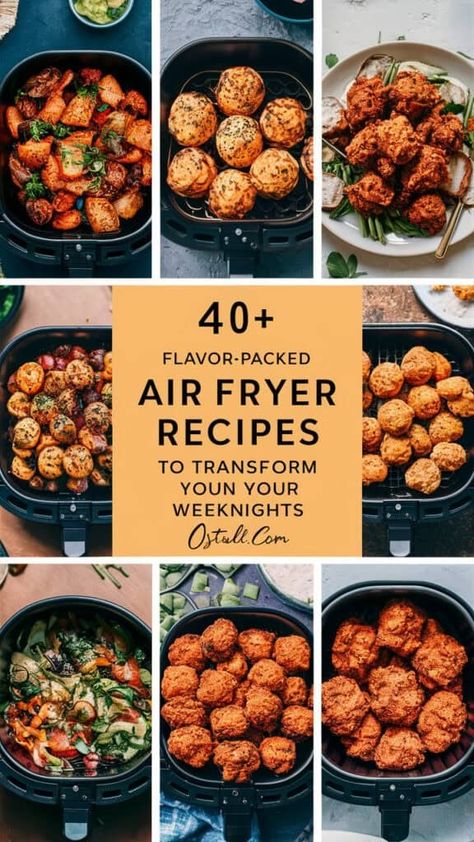 40+ Flavor-Packed Air Fryer Recipes to Transform Your Weeknights Family Air Fryer Meals, Air Fryer Weeknight Dinner, Unusual Air Fryer Recipes, Ninja Double Stack Air Fryer Recipes, Airfryer Recipes Uk, Air Fryer Fall Recipes, Dual Air Fryer Recipes, Air Fryer Recipes Dinner, Air Fryer Recipes For Dinner