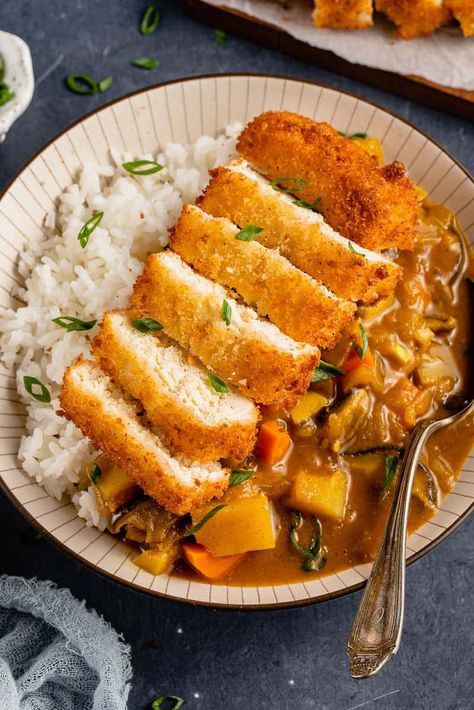 Vegan Katsu Curry, Firm Tofu Recipes, Tofu Katsu, Tofu Curry, Plantbased Recipes, Firm Tofu, Tofu Dishes, Crispy Tofu, Extra Firm Tofu