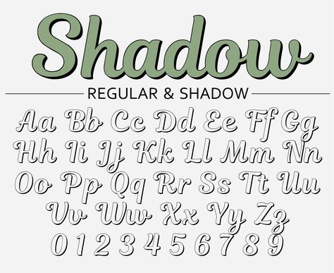 Shadow Writing Font, Blueprint Font, Pretty Fonts Alphabet, Cursive Handwriting Fonts, Cursive Fonts Alphabet, Shadow Font, Free Cursive Fonts, Handwritten Type, Fonts Handwriting Alphabet