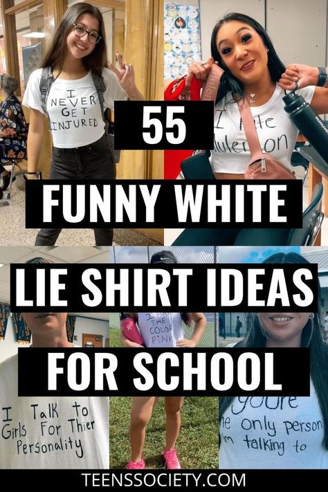 55 funny white lie shirt ideas for school Best White Lie Shirts, White Lies Party Shirts Ideas, Good White Lies Shirts, White Lies Tshirts, White Lies Theme, Little White Lies Shirt Ideas, Funny White Lies Shirts, White Lie T Shirt Ideas, School Spirit Day