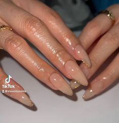 43 Stylish Nails ideas in 2022 | nails, best acrylic nails, short acrylic nails Chic Minimalist Nails, Nude Nails With Glitter, Acrylic Nails Nude, Classy Nail, Clear Acrylic Nails, Classy Nail Designs, Gold Glitter Nails, Nude Nail Designs, Minimal Nails