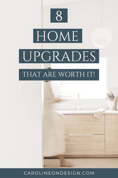 In order to have a *chance* of sticking to your home build budget, you’ll most likely need to make some sacrifices and might not be able to get everything you want in your future home. I don’t want this to discourage you though. It’s simply a fact that we all deal with it when building a home. So let’s stay positive and talk about 8 home upgrades that are worth it when building so that you can splurge where it matters! Custom Floor Plans, Building A Home, Home Building Tips, Future Home, House Design Photos, Engineered Wood Floors, Home Building Design, New Home Construction, Home Upgrades