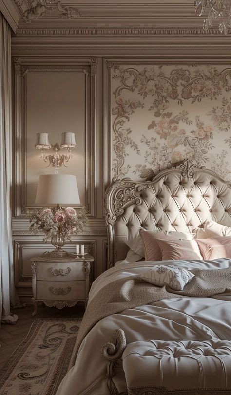 Vintage Feminine Bedroom, Dc Bedroom, Modern Victorian Bedroom, Victorian Room, Victorian Beauty, Victorian Bedroom, Modern Luxury Bedroom, Casa Vintage, Dekorasi Kamar Tidur