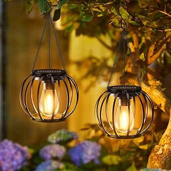 Pathway Decor, Garden Christmas Decor, Solar Garden Lanterns, Solar Lantern Lights, Patio Pathway, Lanterns Outdoor, Solar Yard Lights, Solar Lanterns Outdoor, Solar Hanging Lanterns