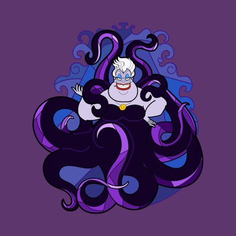 Ursula Tattoo, The Sea Witch, Disney Evil Queen, Disney Sleeve, Evil Disney, Disney Art Drawings, Mermaid Coloring Pages, Disney Villains Art, Disney Artwork