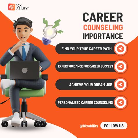 🌿 Find Your True Career Path with 10x Ability! 🌿 Whether you're starting out or seeking a change, our career counseling services provide the insights and direction you need to succeed. Let us help you thrive! Support on Call: +91 6280137363 Website: www.10xability.com Email: connect@10xability.com #TruePath #CareerDiscovery #CareerCounseling #ProfessionalDevelopment #CareerMove #JobHunting #CareerTransition #SuccessPath #CareerEmpowerment #JobSearchTips Career Counselling, Career Transition, Career Counseling, Job Search Tips, Career Success, Career Path, Job Hunting, Dream Job, Professional Development