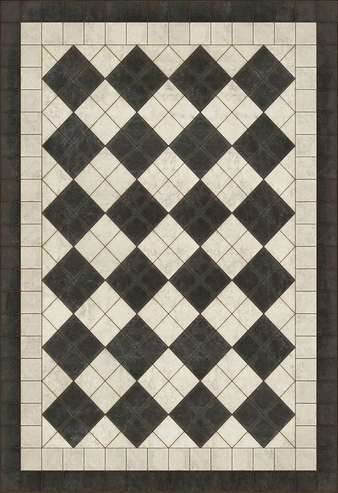 Spicher and Company Vintage Vinyl Floor Cloths Pattern 65 Area Rugs | Rugs Direct Floor Pattern Design, Vinyl Floor Cloths, Vintage Vinyl Flooring, Floor Cloths, Square Area Rugs, Floor Cloth, Rug Size Guide, Vintage Floor, Vinyl Floor