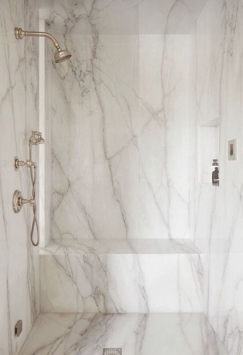 Doorless Master Shower Ideas, Master Bath Ideas Traditional, French Country Bathroom Floor Tile, Latest Bathroom Designs Master Bath, Wabi Sabi Master Bath, Master Shower Large Tile, Large Tile Shower Floor Ideas, Large Format Tile Shower Wall Vertical, Large Slab Shower Tile