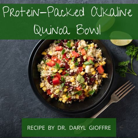 Protein-Packed Alkaline Quinoa Bowl Recipe by Dr. Daryl – Alkamind Dr Sebi Dinner Recipes, Alkaline Foods Recipes Dinners, Chemo Meals Healthy Recipes, Alkaline Dinner, Dr Sebi Recipes Alkaline Diet, Alkaline Meals, Veggie Meal Prep, Dr Sebi Alkaline Food, Dr Sebi Recipes