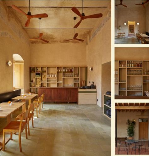 Oaxaca City, Mexico Design, Contemporary Building, Stucco Walls, Covered Pergola, Traditional Building, Chocolate Shop, Falmouth, Space Decor