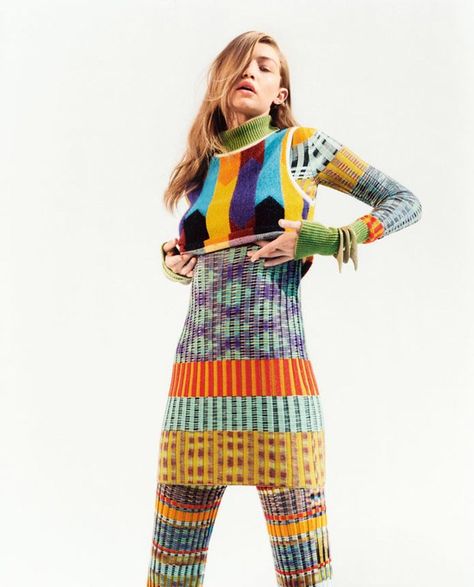 Gigi Hadid for Missoni Fall Winter 2017.18 Harley Weir, Cycle Chic, Img Models, Knitwear Fashion, Knitwear Design, Gigi Hadid, Sweater Design, Knit Fashion, Missoni