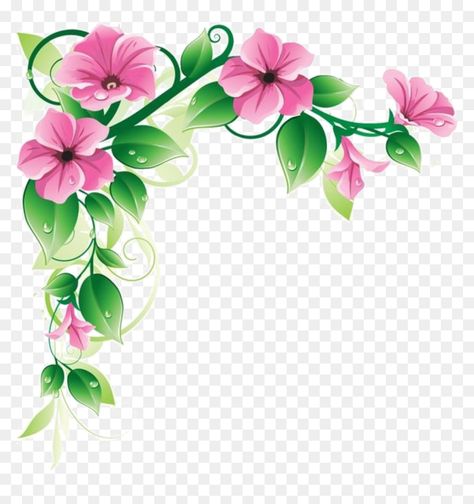 Flower Border Design Drawing, Border Design Png, Flower Border Design, Flower Border Png, Flower Png Images, Flower Frame Png, Frame Border Design, Wedding Album Design, Rose Illustration