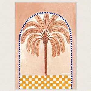 La Palme Deep Ultramarine, Travel Postcard, Euro Summer, French Vanilla, Summer 24, French Riviera, The Palm, Artist Canvas, Retro Vibe