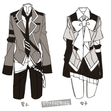 Uniforms Manga Clothes, Clothing Sketches, Clothing Design Sketches, Anime Inspired Outfits, Drawing Anime Clothes, Drawing Style, Dress Design Sketches, Fashion Design Drawings, Fashion Inspiration Design