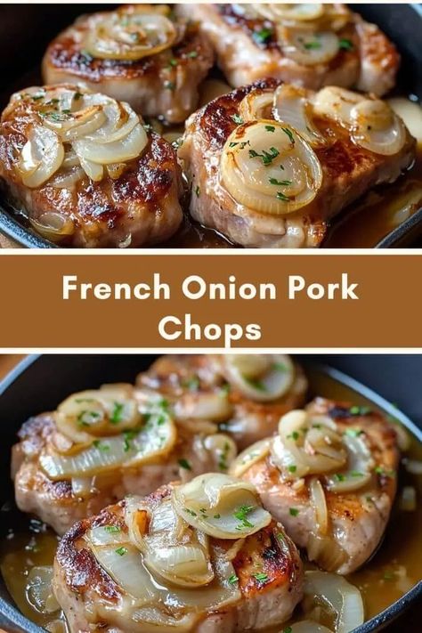 French Onion Pork Chops Instant Pork Chops, Onion Soup Mix Recipe Pork Chops, Sunday Dinner Ideas Pork Chops, Boiled Pork Chops, Juiciest Pork Chops, Healthy Stuffed Pork Chops, French Onion Pork Chops And Rice, Pork Chop Healthy Recipes, French Onion Pork Chops Baked