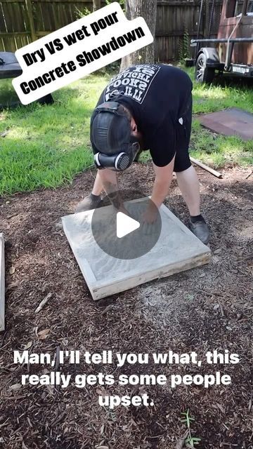 Christopher Powell on Instagram: "Setting up a Dry Pour vs Wet Pour concrete slab experiment #diy #concrete #concretelife #concretework #constructionlife #constructionfails #constructiontiktok #builder #contractor #contractorsoftiktok #cement #cementwork #concreter #diyproject #diyprojectsideas #diyhomeprojects #homeimprovement #homerenovation #garden #gardenproject #grillingseason #howto #howtotiktok #thisorthat" Cement Slabs Ideas, Concrete Forms Diy How To Make, How To Pour Concrete Slab, Dry Pour Concrete Slab, Dry Pour Concrete, Diy Concrete Slab, Concrete Filler, Pouring Concrete Slab, Pour Concrete