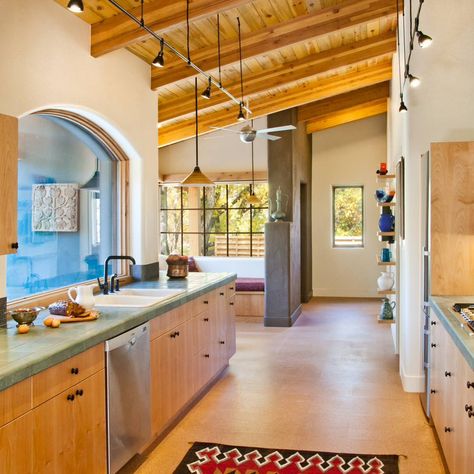 Denver is a beautiful city known for its stunning natural surroundings and unique culture. With that in mind, its no wonder that Denver's interior designers have created inspiring southwestern-style kitchens that reflect the city's unique style. Here, we have compiled ten of the most gorgeous southwestern kitchen ideas that Denver designers have shared. From modern takes on classic colors to bold and eclectic designs, these kitchens are sure to inspire your own southwest-style kitchen remodel. Southwest Style Kitchen, Southwestern Kitchen Ideas, Native American Interior, Southwestern Style Kitchen, Western Decorating Ideas, Santa Fe Design, Spanish Ranch, Southwestern Kitchen, Southwest Kitchen