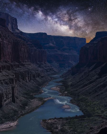 Its size grants the Grand Canyon unique climates, where the weather at the bottom and top of the canyon are very different from one another. Desert Landscape Photography, Nature Photography Landscape, Grand Canyon Arizona, Amazing Landscapes, Beautiful Landscape Photography, Landscape Photography Nature, Photography Landscape, Destination Voyage, Colorado River