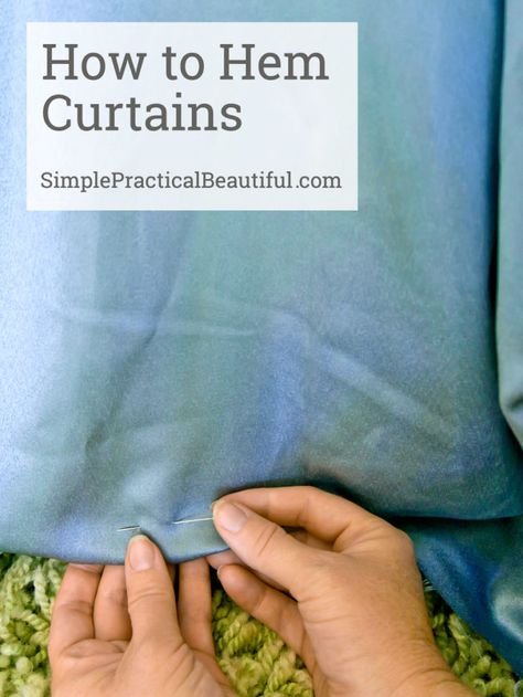 Hem Curtains, How To Hem Curtains, Blind Hem Stitch, Blind Hem, Pocket Curtains, No Sew Curtains, Hem Stitch, Sewing Stitches, Top Sewing Pattern