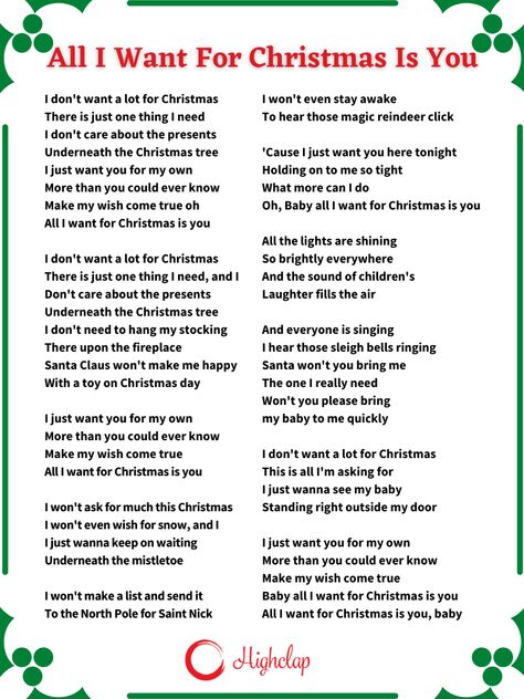 Check out the lyrics of Billboard No. 1 song of this holiday season. Last Christmas Lyrics, Johnny Cash Lyrics, Christmas Concert Ideas, Christmas Skits, Christmas Music Playlist, Christmas Carols Lyrics, Popular Christmas Songs, Christmas Songs Lyrics, Xmas Songs