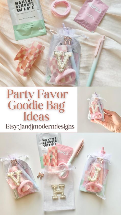 Goodie Bag Party Favor for Pajama Party Girl Birthday Treat Bag for 9 Year Old Favor for Bachelorette Party Bags for Pamper Party Gift Sets - Etsy Fashion Party Favors, Ladies Party Favor Ideas, Sleepover Party Theme Ideas, Pool Party Gift Bags For Kids, Girls Night Goodie Bags, Gift Bags For Birthday Guests, Adult Gift Bag Ideas Party Favors, Goodie Bags For Birthday Parties, Bachelorette Goody Bag Ideas