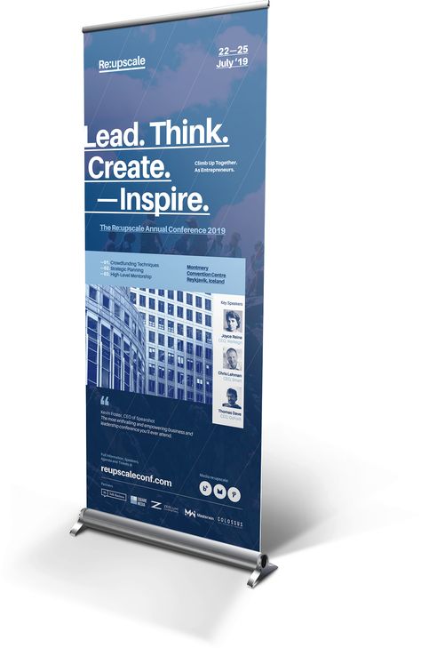 Event Roll-up Banner Templates on Behance Large Banner Design, Event Banner Design, Roller Banner Design, Pull Up Banner Design, Rollup Design, Standing Banner Design, Rollup Banner Design, Company Banner, Corporate Banner