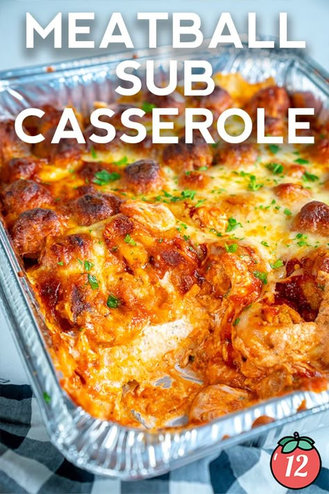 Meatball Sub Casserole | 12 Tomatoes Garlic Bread Meatball Casserole, Meatball Subs Casserole, Meatball Sub Bubble Up Bake 12 Tomatoes, One Pan Meatball Casserole, Meatball Sub Casserole With Texas Toast, Baked Meatball Recipes, Meatball Subs Recipes, Meatball Dinners, Giada Pasta