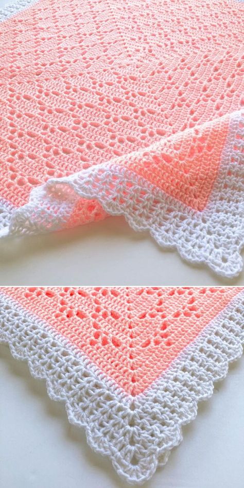 Free Crochet Patterns For Baby Blanket, Crochet Baby Blanket Girl Free Pattern, Crochet Girl Baby Blanket Free Pattern, Angel Baby Blanket Crochet Pattern, Baby Blanket Crochet Edges Patterns, Crochet Baby Blanket 3 Weight Yarn Free Pattern, Crochet Edges For Blankets Baby, Crochet Blanket Edges Ideas, Crochet Baby Blanket Free Pattern Unique