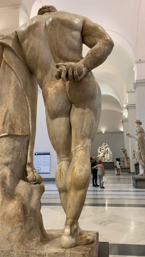 Farnese Hercules, Hercules Statue, Classic Sculpture, Ancient Statues, Roman Sculpture, Body Reference Poses, Found Art, Marble Sculpture, Greek Art