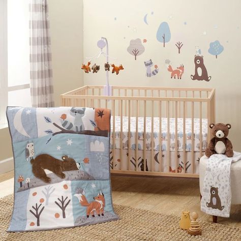 Introducing our newest cuddly addition to the nursery! 🐻✨ Say hello to the Sleepytime Bear 3-Piece Crib Bedding Set. Baby Boy Bear Nursery, Nature Themed Nursery, Baby Boy Bear, Baby Crib Sets, Baby Bedding Set, Bear White, Welcome Home Baby, Animal Wall Decals, Bear Nursery