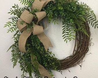 Diy Wreaths Decor, Grapevine Wreath Ideas, All Season Wreaths, Double Door Wreaths, Wreath Greenery, Butterflies Wreath, All Season Wreath, Everyday Wreaths, Door Wreaths Diy