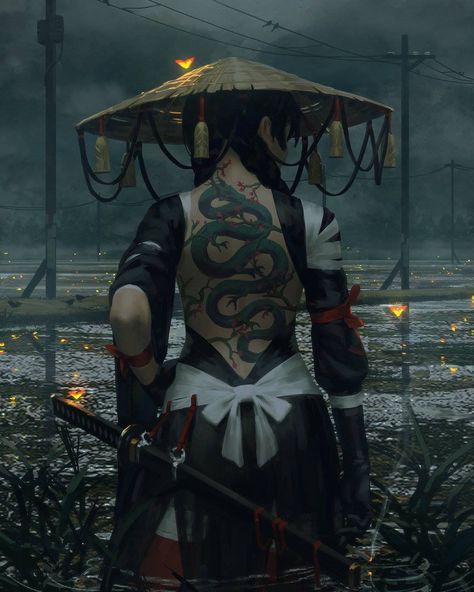 Wanderer Ninja Female, Warrior Wallpaper, Female Wallpaper, Ninja Character, Dress Wallpaper, Guerriero Samurai, Warrior Images, Female Ninja, Digital Character